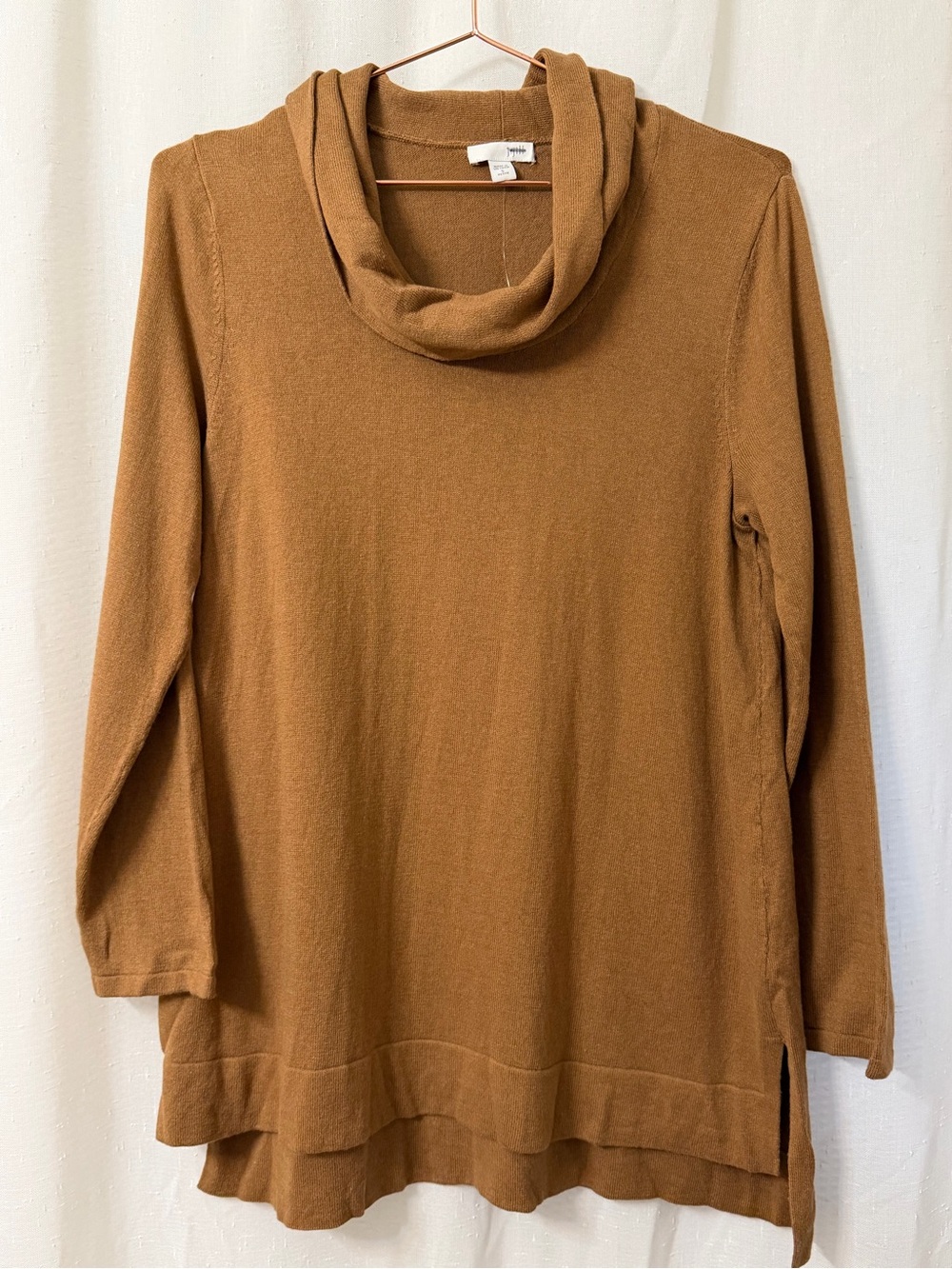 J. Jill Camel Cowl Neck Sweater Tunic - Size Small (Petite) - NWT